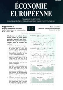 ECONOMIE EUROPEENNE SUPPLEMENT B - BUSINESS AND CONSUMER 2/01