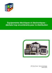 Enquête sur les déchets électriques et électroniques (UFC Que-Choisir) 