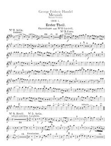 Partition hautbois 1, 2, Messiah, Handel, George Frideric