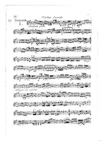 Partition violon 2 , partie, Sei sonate a due violini e basso continuo