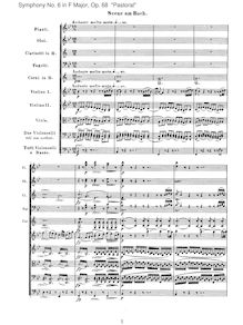 Partition , Szene am Bach (Andante molto mosso), Symphony No.6, Pastoral