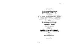 Partition parties complètes, corde quatuor, Op.12, E minor, Wichmann, Hermann