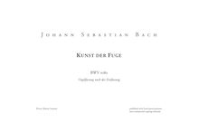 Partition complète, pour Art of pour Fugue, Die Kunst der Fuge, D minor par Johann Sebastian Bach
