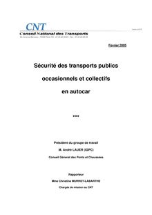 Sécurité des transports publics occasionnels et collectifs en autocar