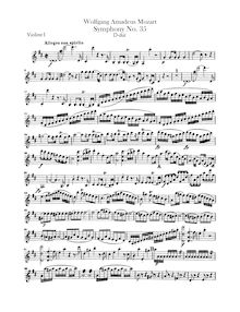 Partition violons I, Symphony No.35, Haffner Symphony, D major, Mozart, Wolfgang Amadeus par Wolfgang Amadeus Mozart
