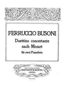 Partition complète (alternate source), Duettino concertante nach Mozart