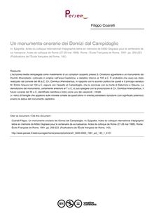 Un monumento onorario dei Domizi dal Campidoglio - article ; n°1 ; vol.143, pg 209-223