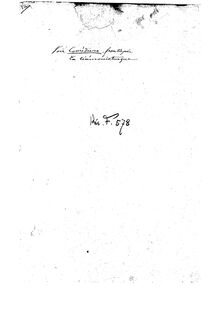 Partition complète (manuscript), Le bourgeois gentilhomme