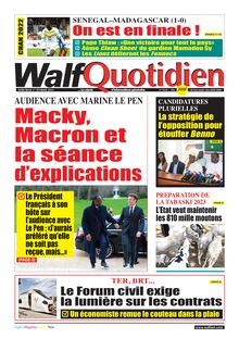 Walf Quotidien N° 9256 - Du mercredi 1er février 2023