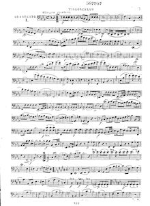 Partition violoncelle, 3 corde quatuors, Op.43, 1. E flat major; 2. F major; 3. G major