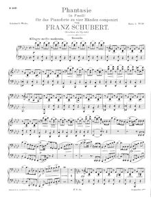 Partition complète, Fantasie, D.940 (Op.103), f minor, Schubert, Franz par Franz Schubert