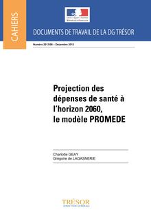 HCAAM : Projection des dépenses de santé à l’horizon 2060, le modèle PROMEDE