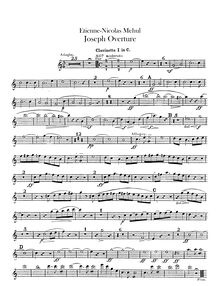 Partition clarinettes 1, 2 (C), Joseph / Joseph und seine Brüder