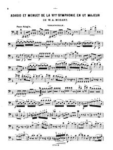 Partition de violoncelle, Symphony No.36, Linz Symphony par Wolfgang Amadeus Mozart