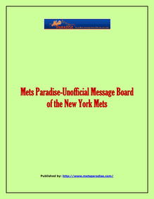 Mets Paradise-Unofficial Message Board of the New York Mets
