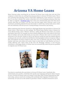 Arizona VA Home Loans
