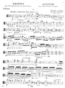 Partition viole de gambe, corde quatuor, Quatuor à cordes, F major