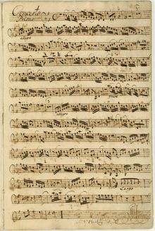 Partition violon, Quadri a violon, Flauto traverso, viole de gambe di gambe o violoncelle et Fondamento