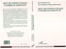 Objet des Sciences Sociales et Normes de Scientificité