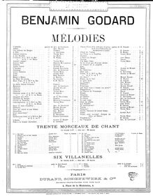 Partition , Le portrait (C major), 12 Morceaux pour chant et piano