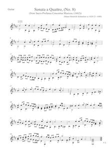 Partition guitare , partie, Sacro-profanus concentus musicus fidium aliorumque instrumentorum