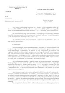 Ordonnance du 12 décembre 2013 du tribunal administratif de Nice
