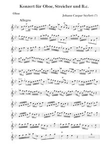 Partition hautbois Solo, hautbois Concerto en C minor, C minor, Seyfert, Martin