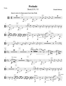Partition altos, préludes (Deuxième livre), Debussy, Claude