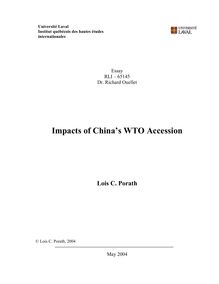 Impacts of China s WTO Accession