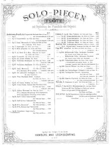 Partition Score et flûte , partie, Impromptu No.2, Op.54, Andersen, Joachim