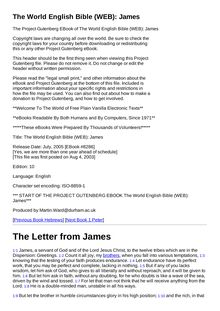 The World English Bible (WEB): James