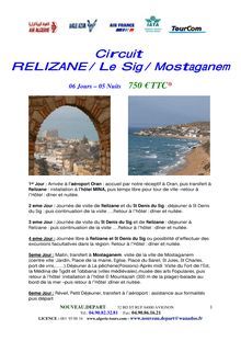 Circuit RELIZANE / Le Sig / Mostaganem