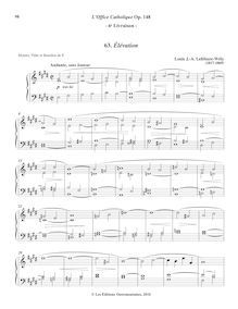 Partition 6, Élévation (E major) - 6, Verset (B-flat major), L’Office Catholique, Op.148