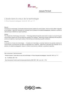L école dans le creux de la technologie - article ; n°1 ; vol.56, pg 7-17
