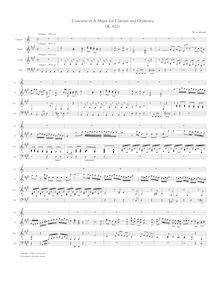 Partition , Allegro, clarinette Concerto, A major, Mozart, Wolfgang Amadeus par Wolfgang Amadeus Mozart