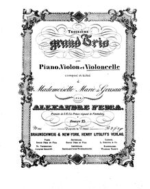 Partition violoncelle, Piano Trio No.3, Op.23, G major, Fesca, Alexander