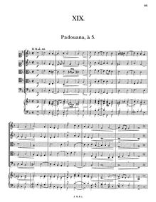 Partition  XIX, Banchetto Musicale, Schein, Johann Hermann