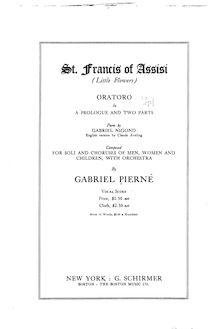 Partition Preliminaries - Libretto - Prologue, Saint François d Assise