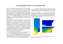 Numerical implementation of a creep damage model
