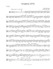 Partition altos, Symphony No.27, B-flat major, Rondeau, Michel