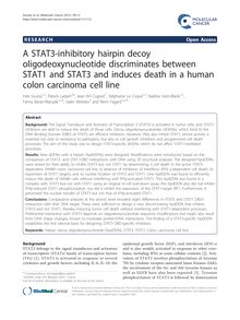 A STAT3-inhibitory hairpin decoy oligodeoxynucleotide discriminates between STAT1 and STAT3 and induces death in a human colon carcinoma cell line