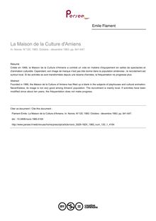 La Maison de la Culture d Amiens - article ; n°1 ; vol.120, pg 641-647