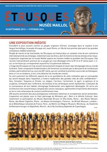 Etrusques : un hymne à la vie - Exposition au Musée Maillol