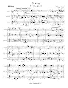 Partition violons 1/2/3,  No.6 en D major, Rondeau, Michel par Michel Rondeau