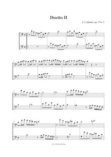 Partition complète, 6 duos pour 2 flûtes, Op.2, Quantz, Johann Joachim par Johann Joachim Quantz