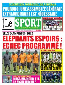 Le Sport n°4685 - du Vendredi 09 juillet 2021