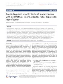 Gauss–Laguerre wavelet textural feature fusion with geometrical information for facial expression identification