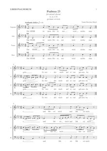 Partition SATB chœur score (German version), psalmus 23, Beischer-Matyó, Tamás