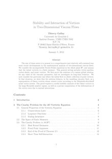 Stability and Interaction of Vortices in Two Dimensional Viscous Flows
