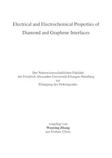 Electrical and electrochemical properties of diamond and graphene interfaces [Elektronische Ressource] / vorgelegt von Wenying Zhang